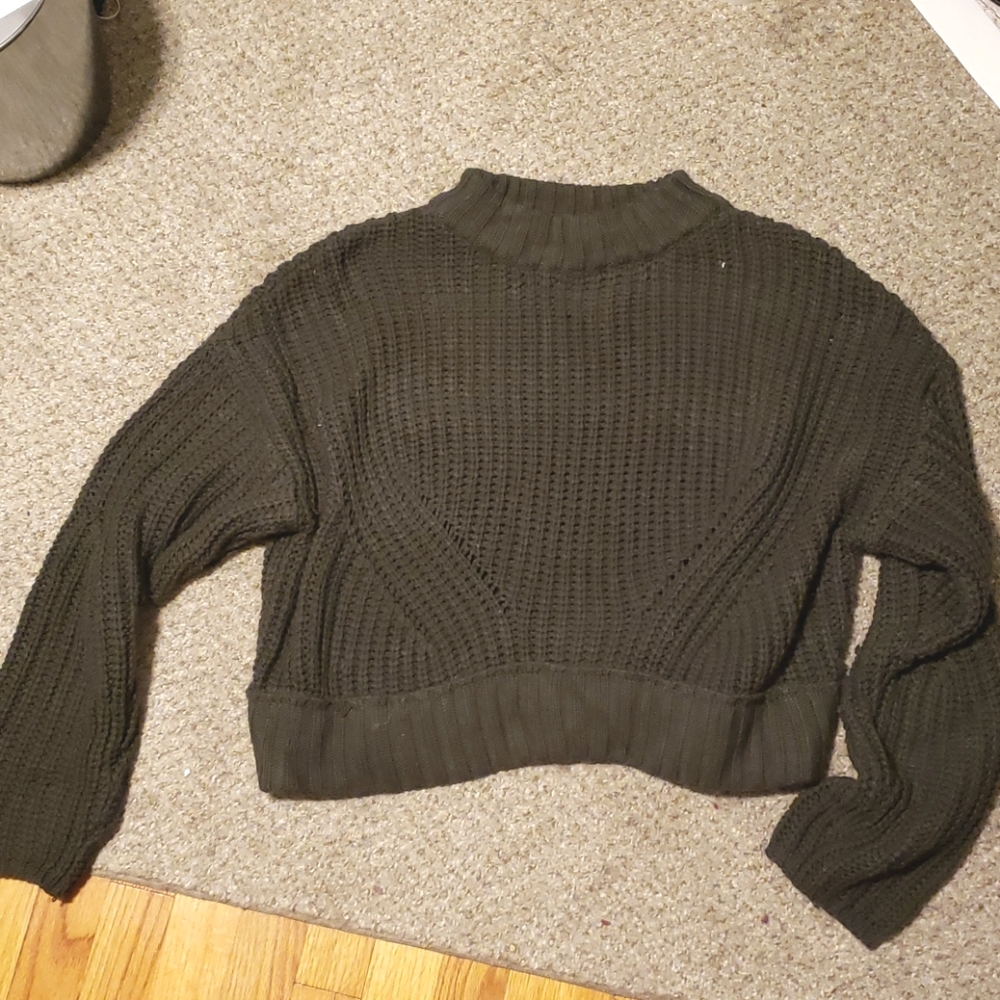 Size Large Dark Green Soft Chunky Baggy Sweater